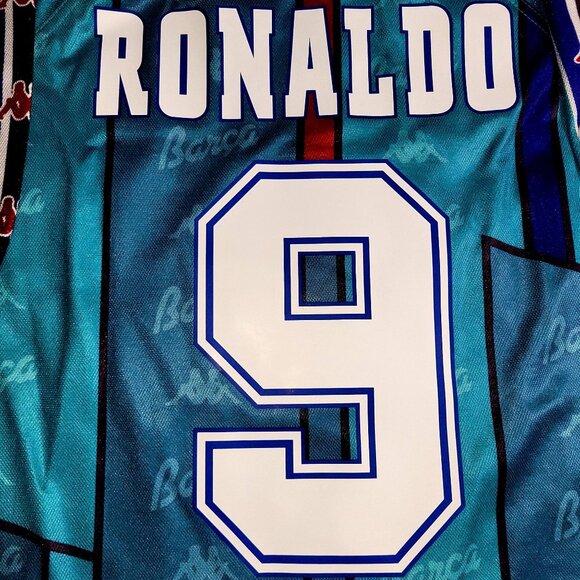 Ronaldo Kappa Barcelona UEFA CUP FINAL 1996 1997 Away Soccer Jersey Shirt XL - Picture 3 of 9